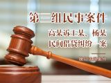 模拟法庭第三组-民事案件： 高某诉王某、杨某民间借贷纠纷一案
