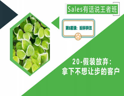 20-半壁江山法：解决客户商量玩消失