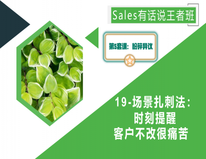 19-场景扎刺法：时刻提醒客户不改很痛苦
