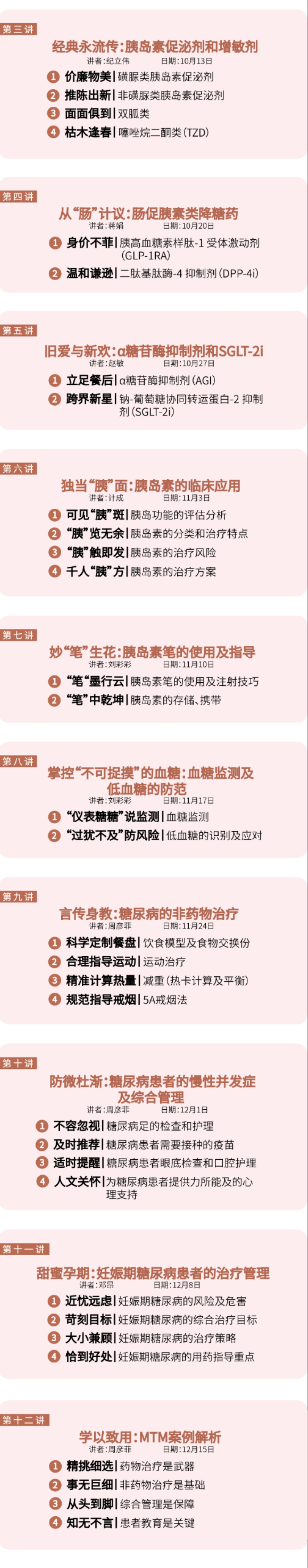第1期《糖尿病药物治疗管理》训练营​