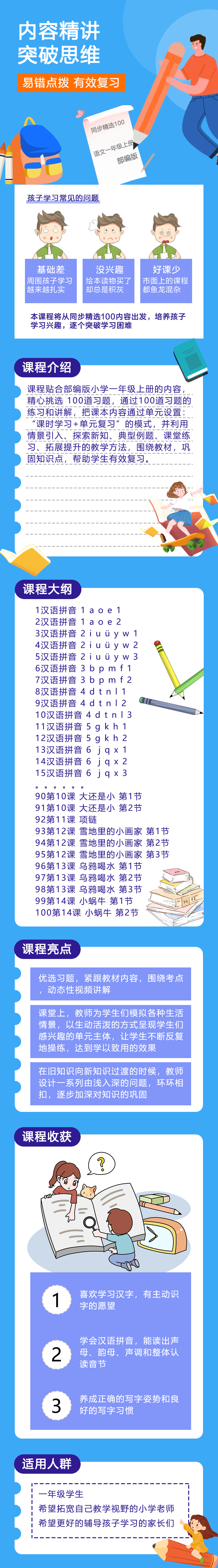 小学语文一年级上册（部编版）-- 精选100习题讲解