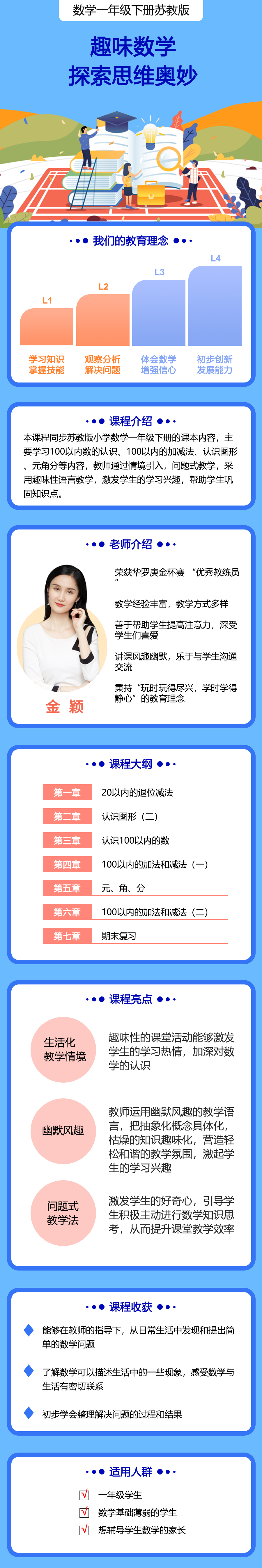 小学数学一年级下册（苏教版)