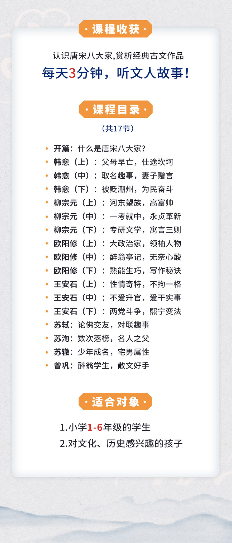 小课堂大世界之唐宋八大家篇
