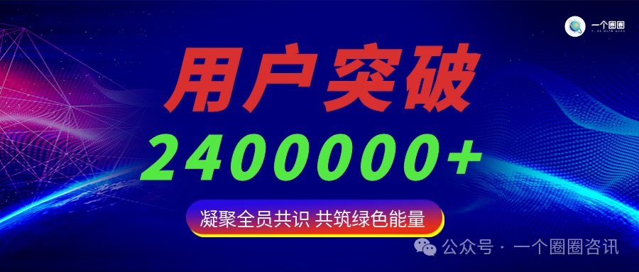 绿色能量，生生不息：一个圈圈APP用户数突破240万+