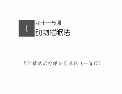 11.动物催眠