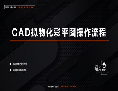 14.CAD拟物化彩平图操作流程