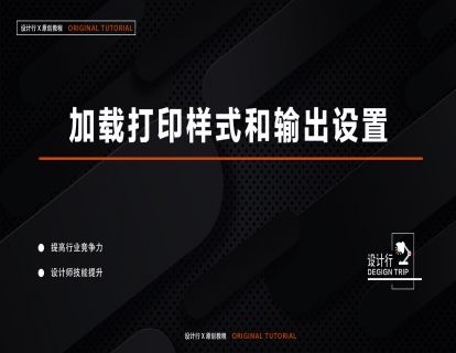 11.加载打印样式和输出设置