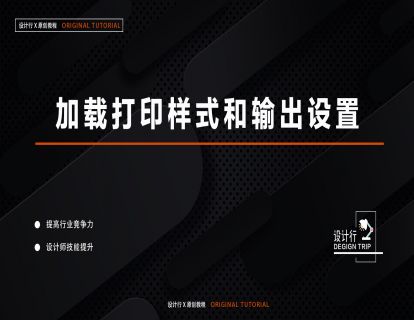 4.加载打印样式和输出设置