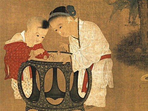 8.	苏汉臣《秋庭婴戏图》：一种游戏延续千年