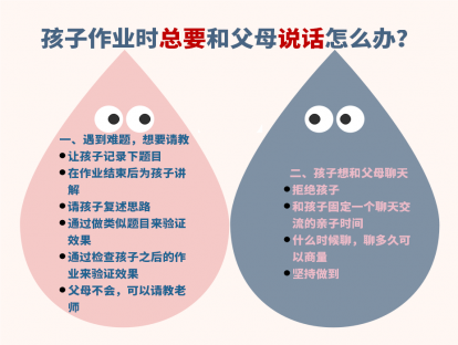７、孩子作业时总要和父母说话怎么办？