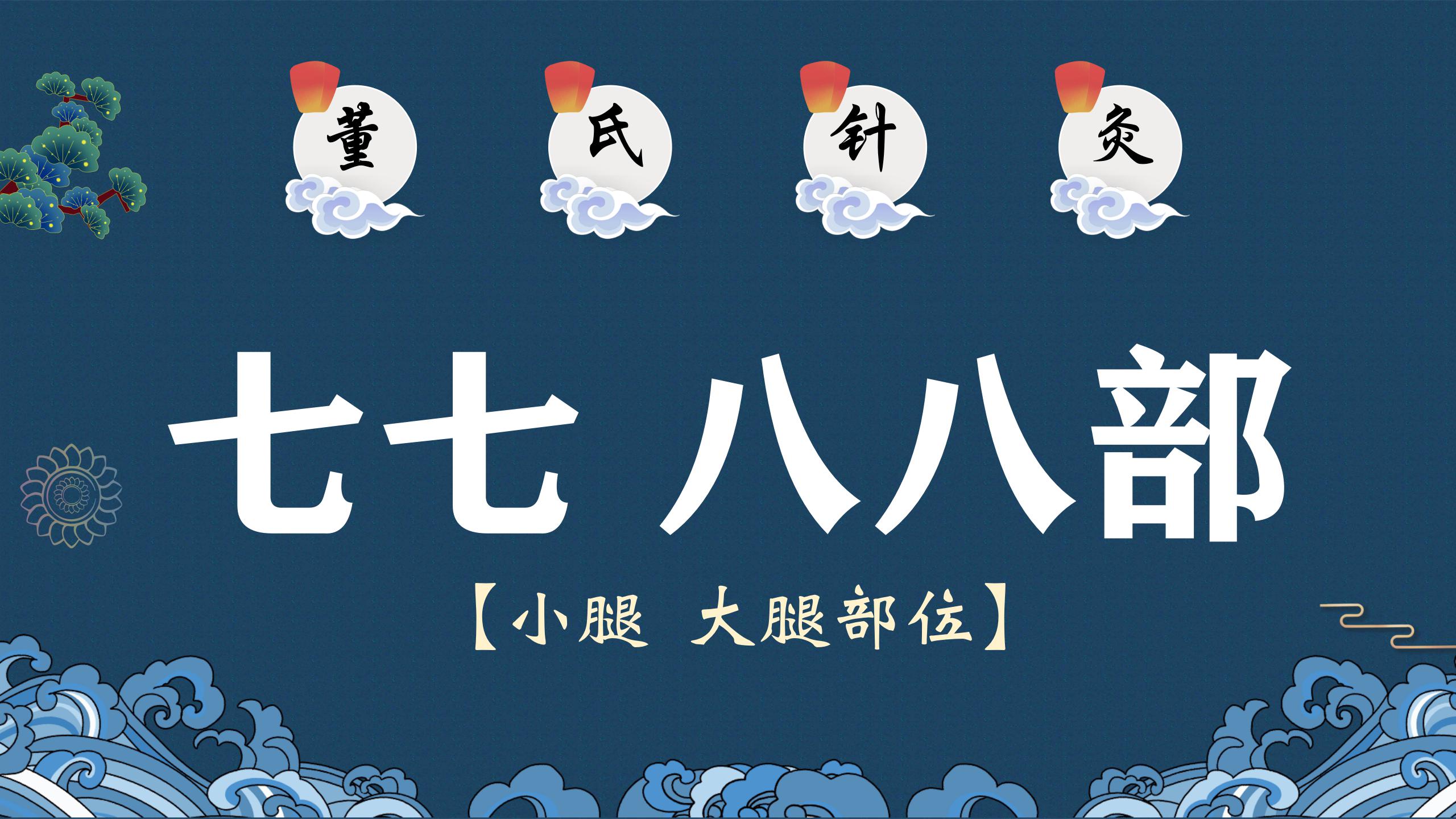 董氏针灸——七七、八八部（小腿、大腿部位）