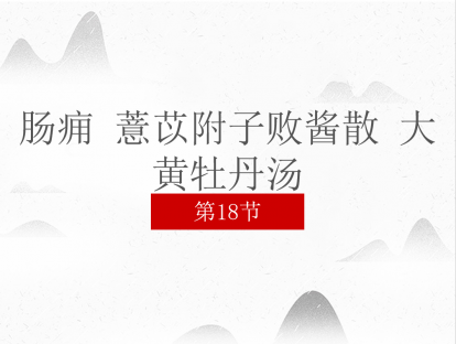 18 肠痈 薏苡附子败酱散 大黄牡丹汤