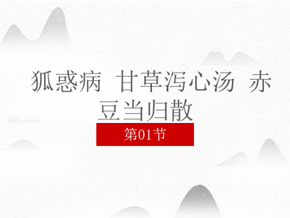 01狐惑病 甘草泻心汤 赤豆当归散