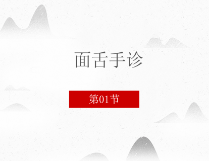 01 面舌手诊