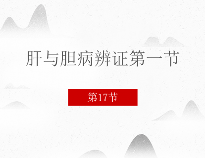 17 肝与胆病辨证第一节