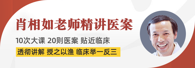 肖相如老师精讲医案