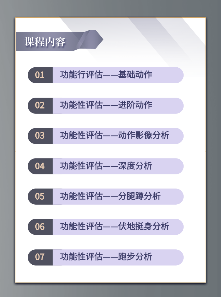 【运动康复】功能性动作评估系统