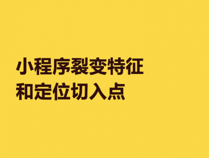 17. 小程序裂变特征和定位切入点