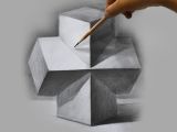 14.石膏几何体素描写生-十字贯穿体