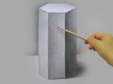8.石膏几何体素描写生-六棱柱