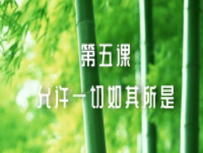 第五课：允许一切如其所示