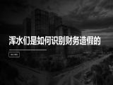 第17讲 | 浑水们是如何识别财务造假的