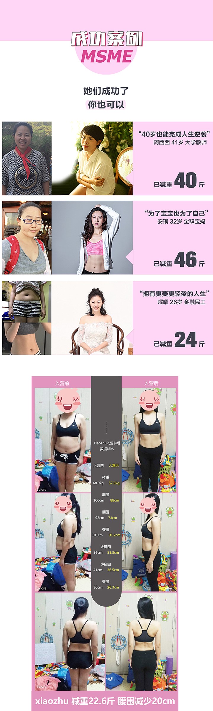 金紫亦&小小包麻麻，成功甩肉70斤的减脂秘籍,带你21天瘦出少女好身材！
