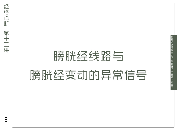 13膀胱经线路与膀胱经变动的异常信号
