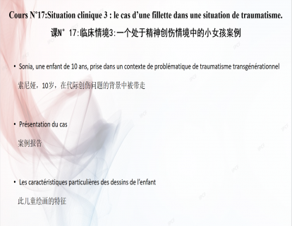 课N°17:临床情境3:一个处于精神创伤情境中的小女孩案例