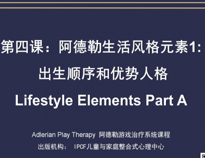第四课：阿德勒生活风格元素1 出生顺序和优势人格