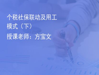 13.个税社保联动及用工模式（下）