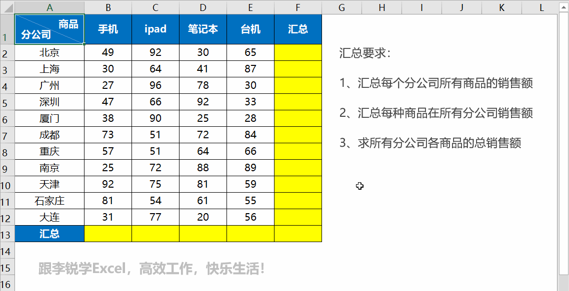72节课：跟李锐学Excel，从入门到精通