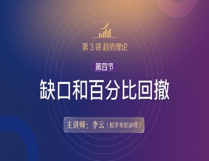 【技术分析基础原理详解】第3讲 趋势理论  07第四节 缺口和百分比回撤