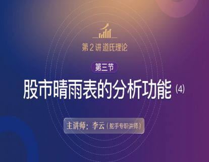 【技术分析基础原理详解】第2讲 道氏理论  10 第三节 股市晴雨表的分析功能（4）