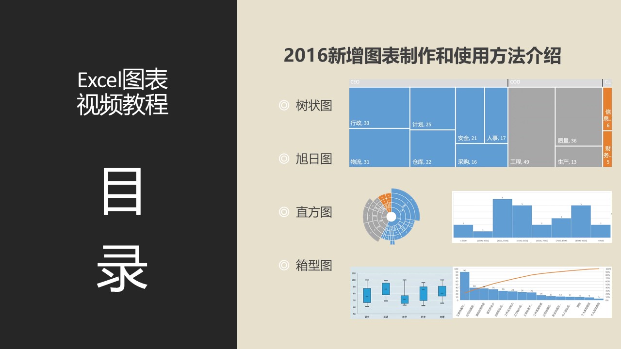 Excel2019 50种类型信息图表教程