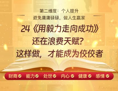 24《用毅力走向成功》还在浪费天赋？这样做，才能成为佼佼者