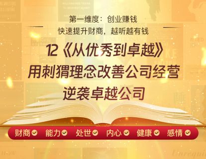 12《从优秀到卓越》用刺猬理念改善公司经营，逆袭卓越公司
