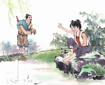 晓春姐姐“画”诗词：《小儿垂钓》