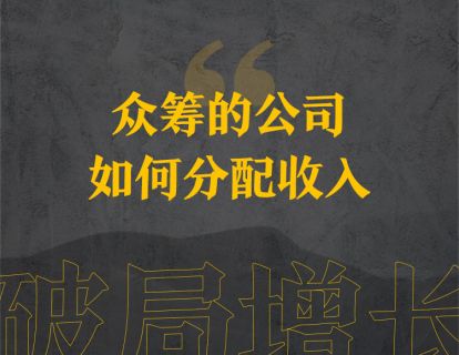 22、众筹的公司如何分配收入