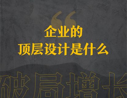 16、企业的顶层设计是什么