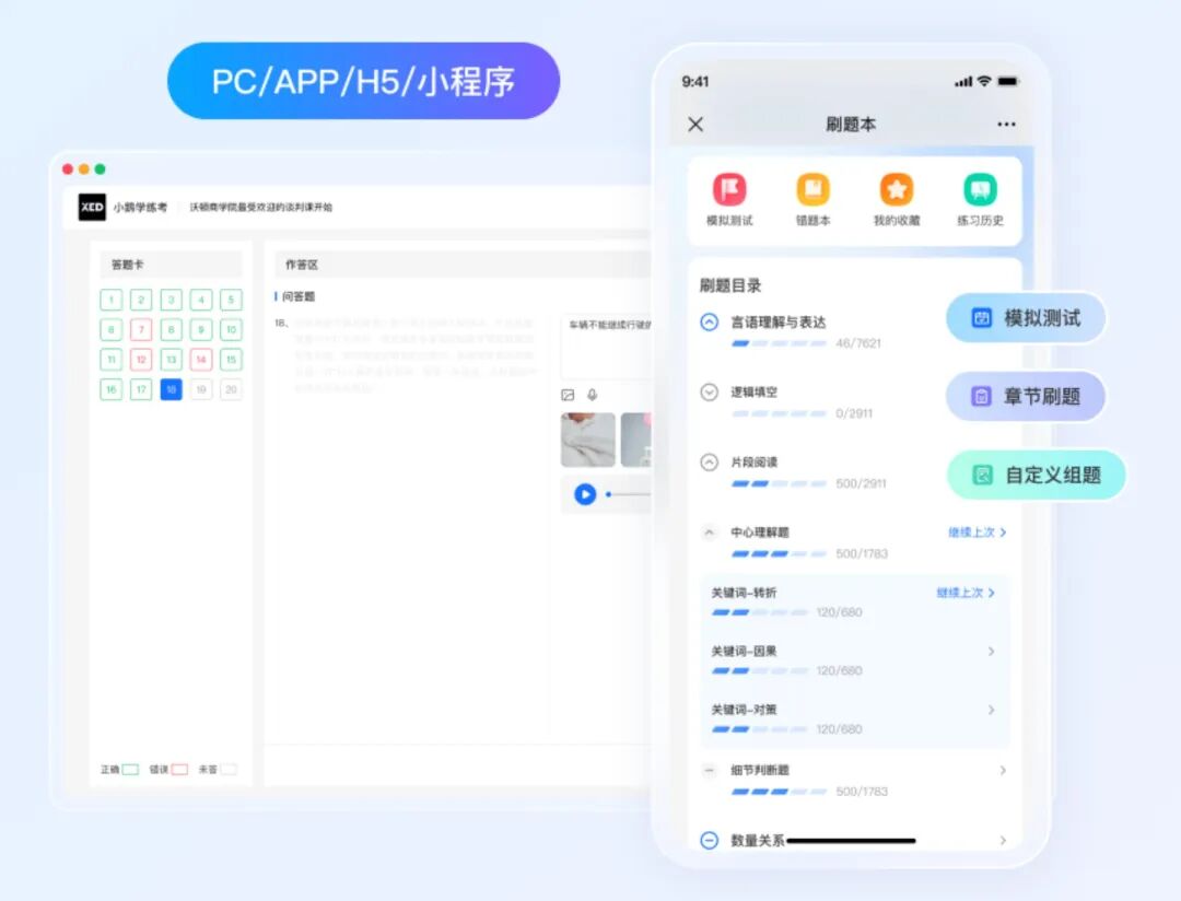 小鹅通刷题本上线：个性化训练+数据复盘，助你开启深度培训！