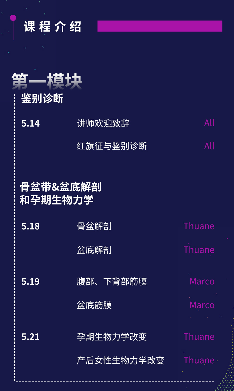 国际课程—骨盆带&盆底产后整体评估治疗（第一模块）