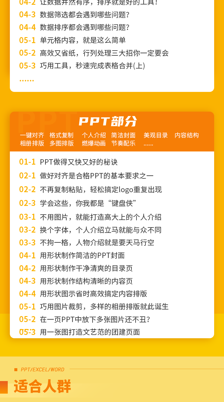 PPT/Excel/Word，从新手到高手