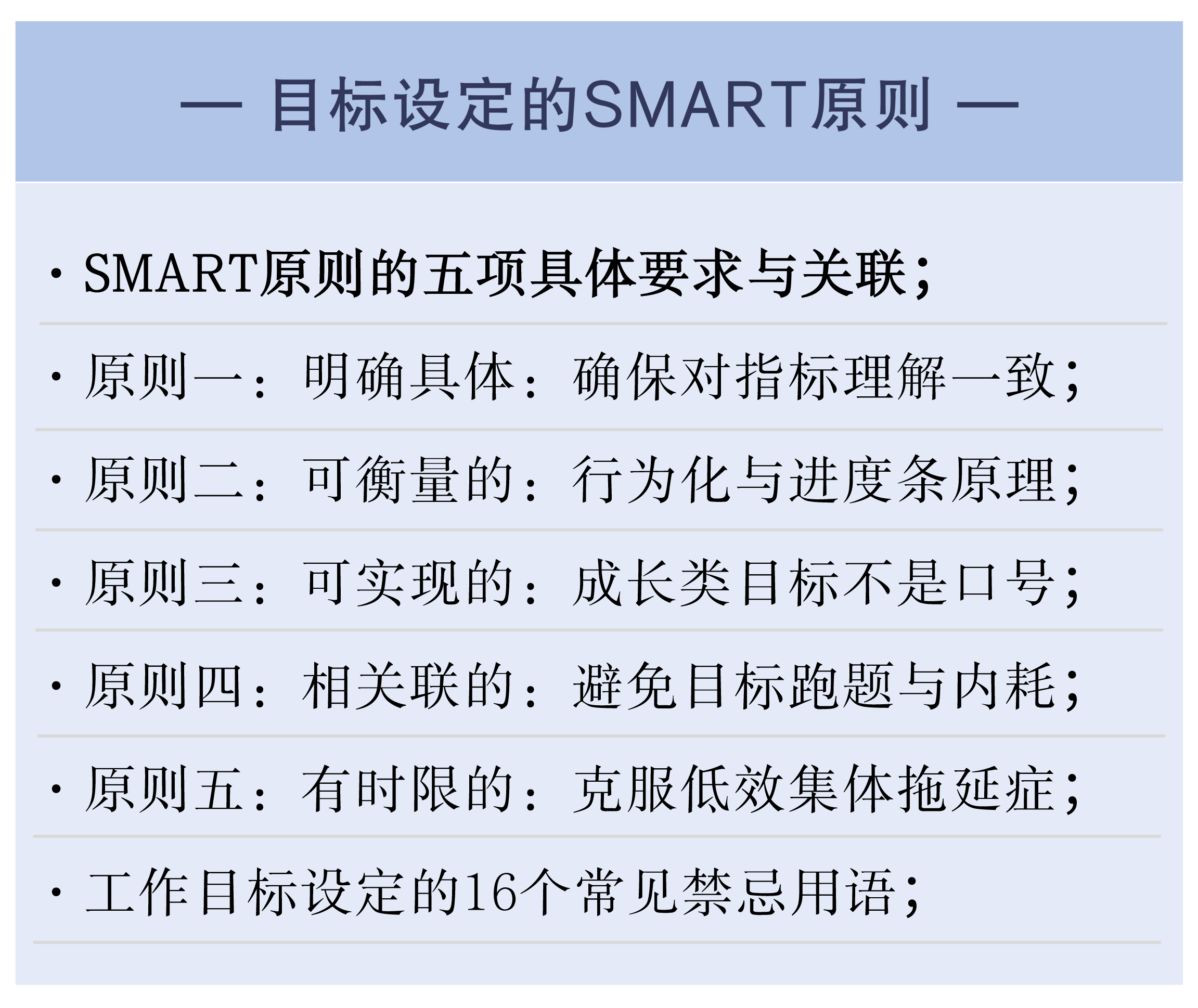 《目标管理》工作目标制定分解与工作计划跟踪反馈