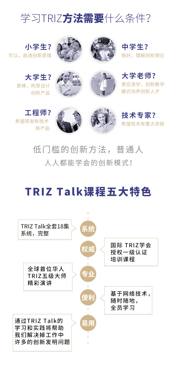 TRIZ Talk创新视频课程(国际TRIZ学会认证)全球首位华人TRIZ五级大师讲授