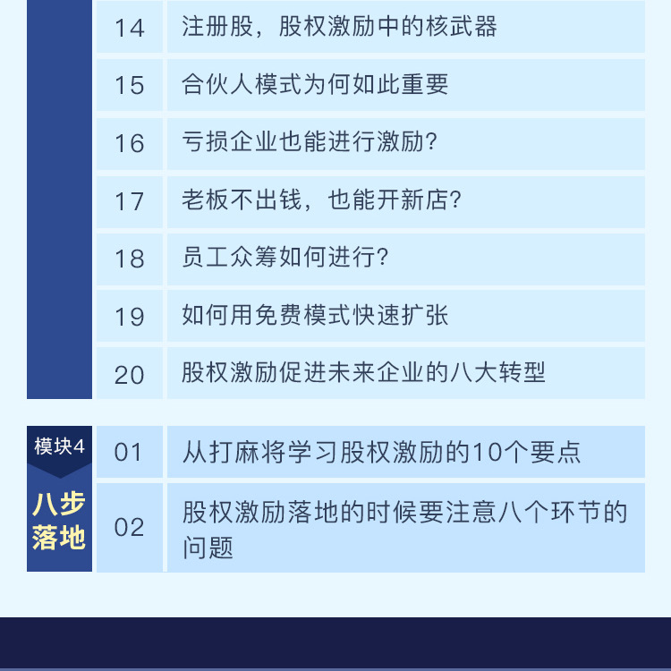40堂员工股权激励方案设计课
