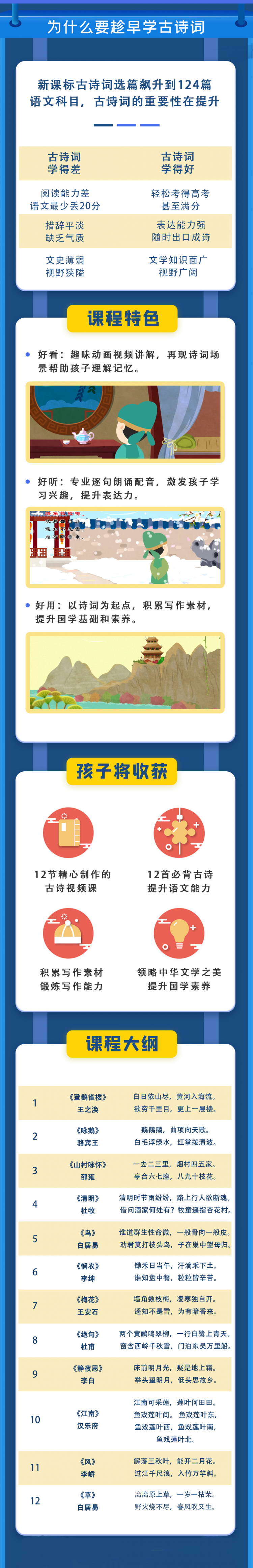 孩子必学的经典古诗