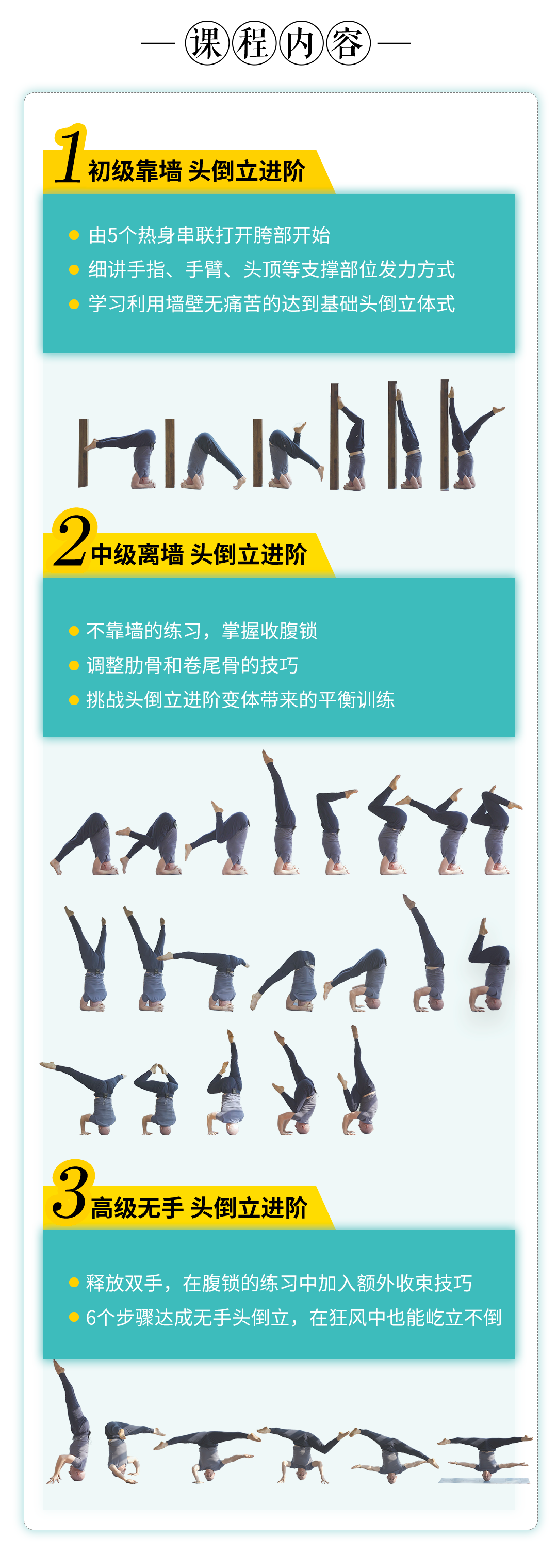 3节头倒立进阶体式库,红门瑜伽Rob老师包你头倒立从此腾飞