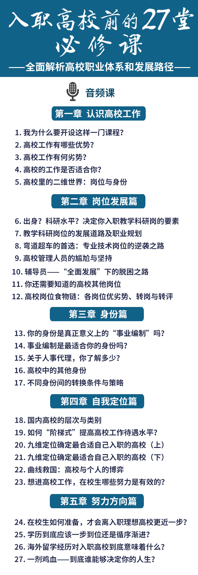 入职高校前的27节必修课【完结】