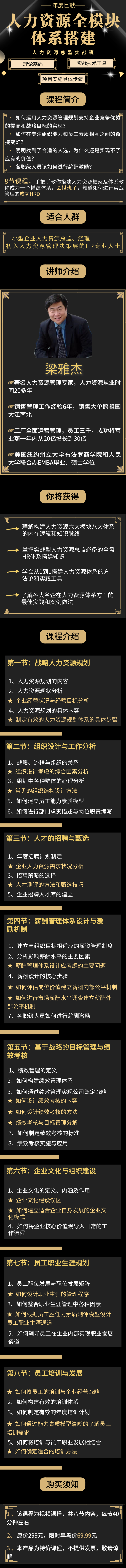 人力资源总监实战班: 8节课教你搭建HR全模块体系
